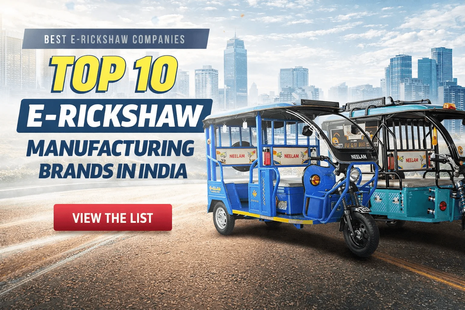 Top 10 E-Rickshaw Manufacturing Brands in India